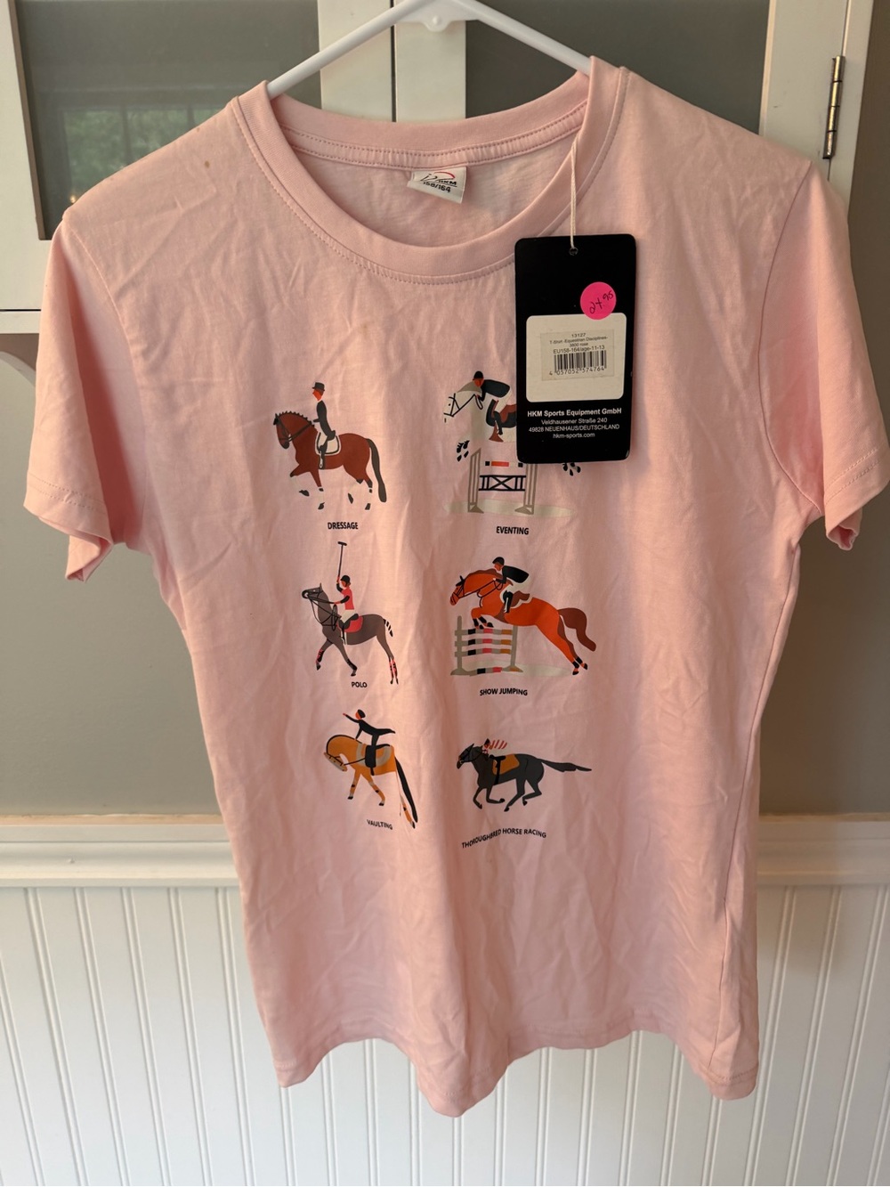 Kids' Light Pink Equestrian Graphic Tee